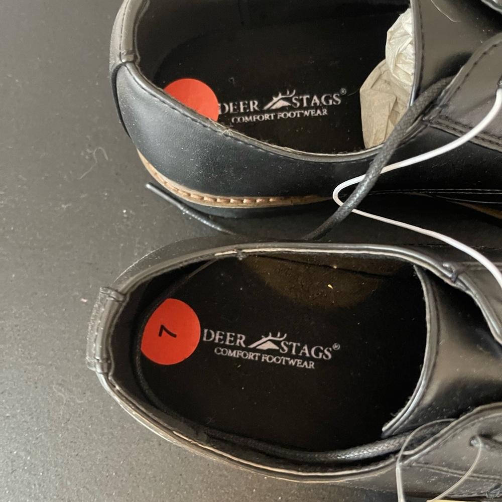 Deer Stags Comfort Shoes Black NWT New 7   Walking Dress Shoe Work Footwear - Picture 3 of 5